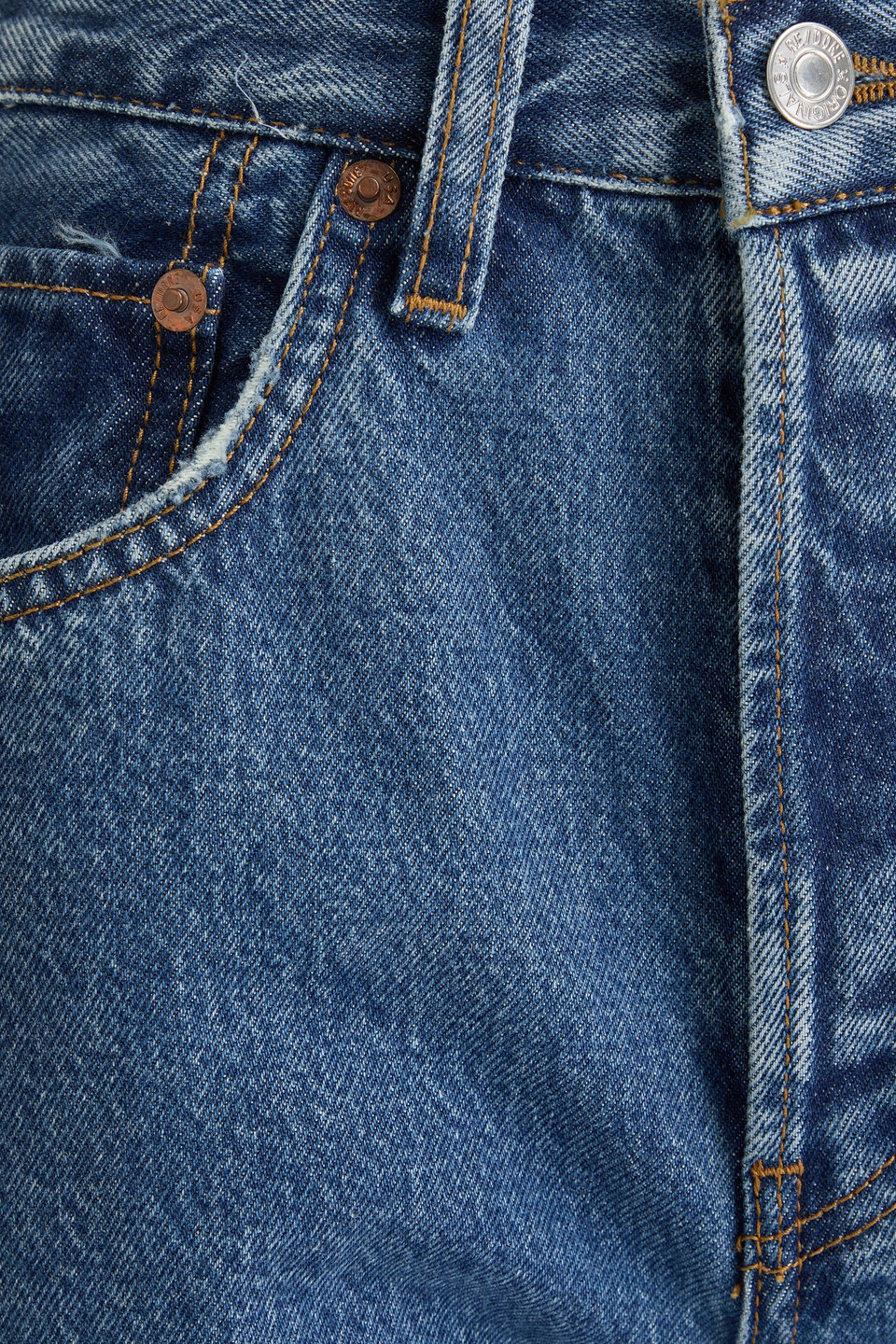 RE/DONE CROPPED HIGH-RISE STRAIGHT-LEG JEANS