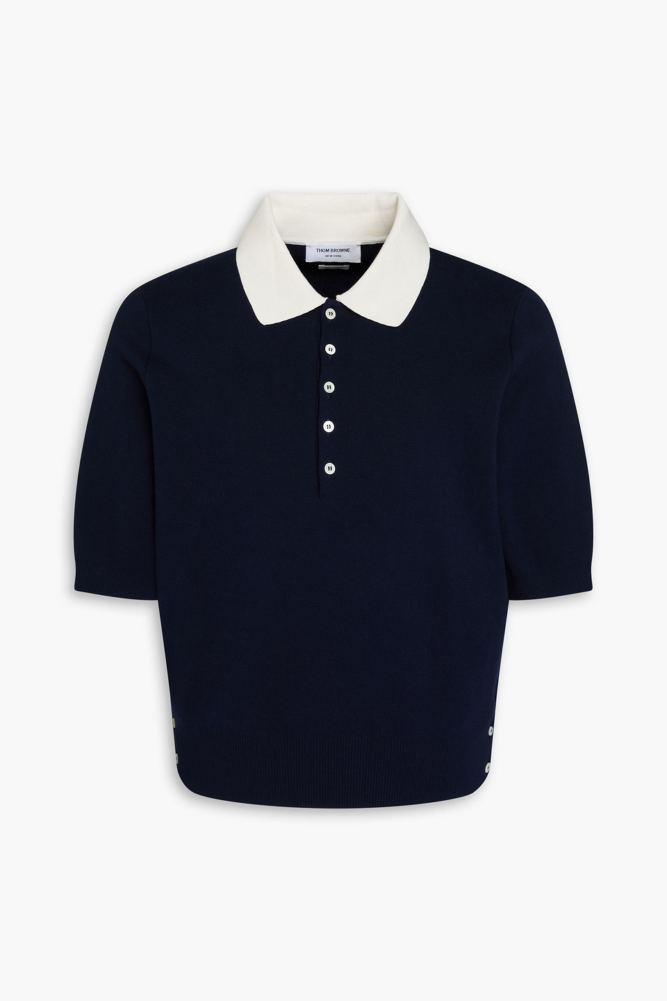 Two-tone cotton polo shirt