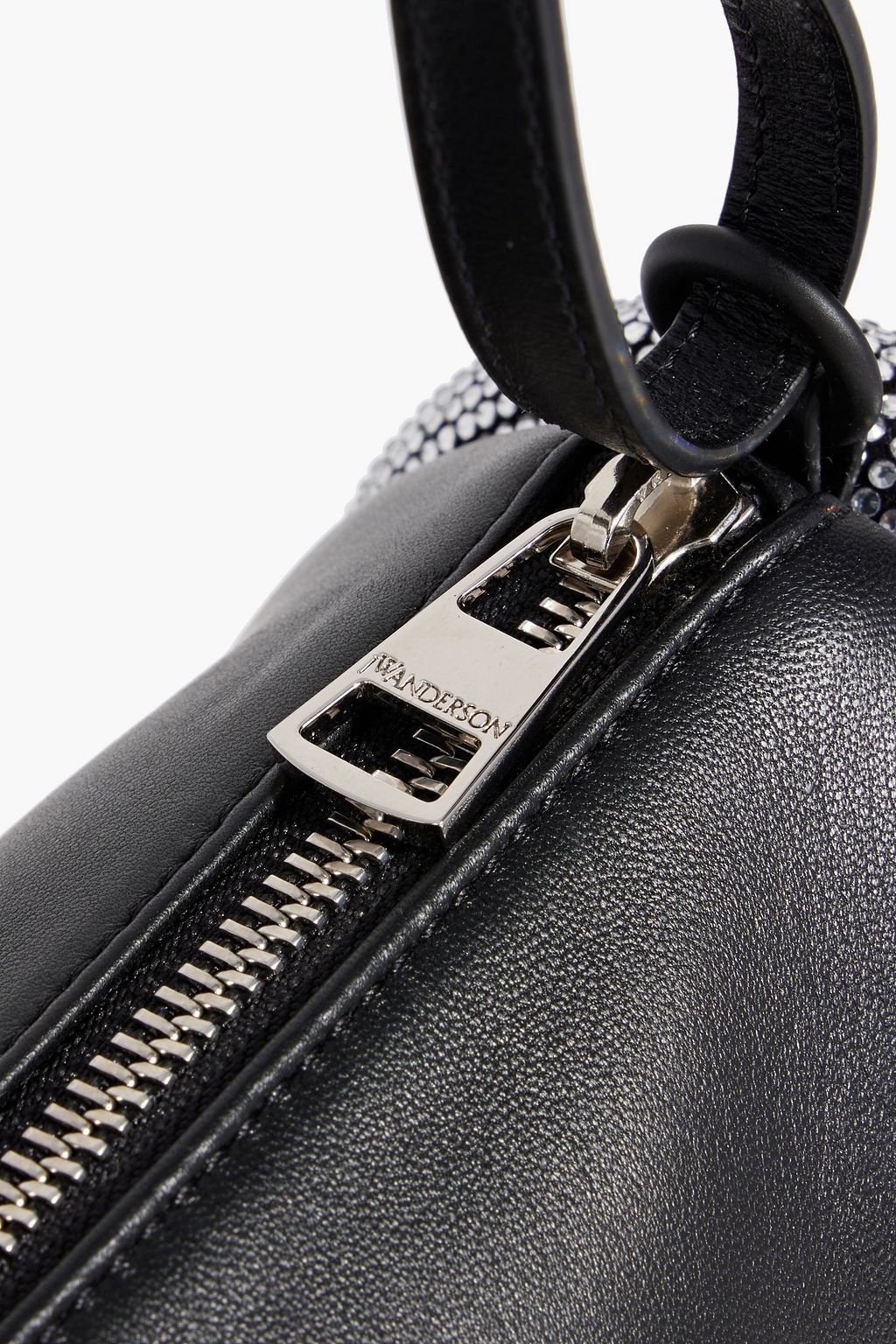 JW ANDERSON Bumper crystal-embellished leather shoulder bag