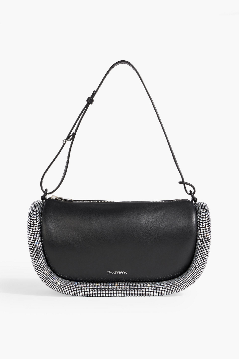 Embellished leather shoulder bag