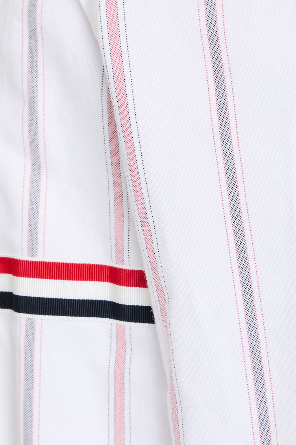 THOM BROWNE 스트라이프 코튼 옥스퍼드 셔츠