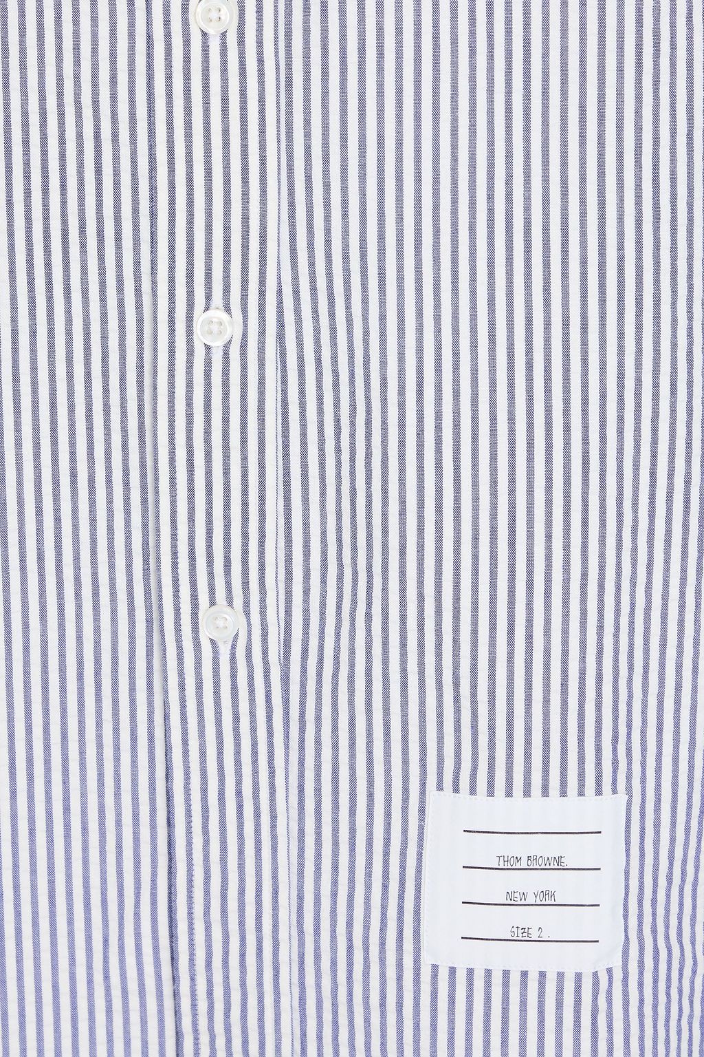 THOM BROWNE Gestreiftes Hemd aus Baumwoll-Seersucker