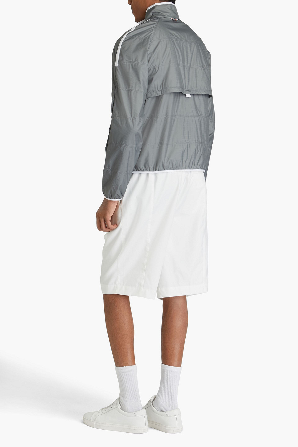  Thom Browne - Trainingsjacke Aus Gestepptem Ripstop - Grau - 1 