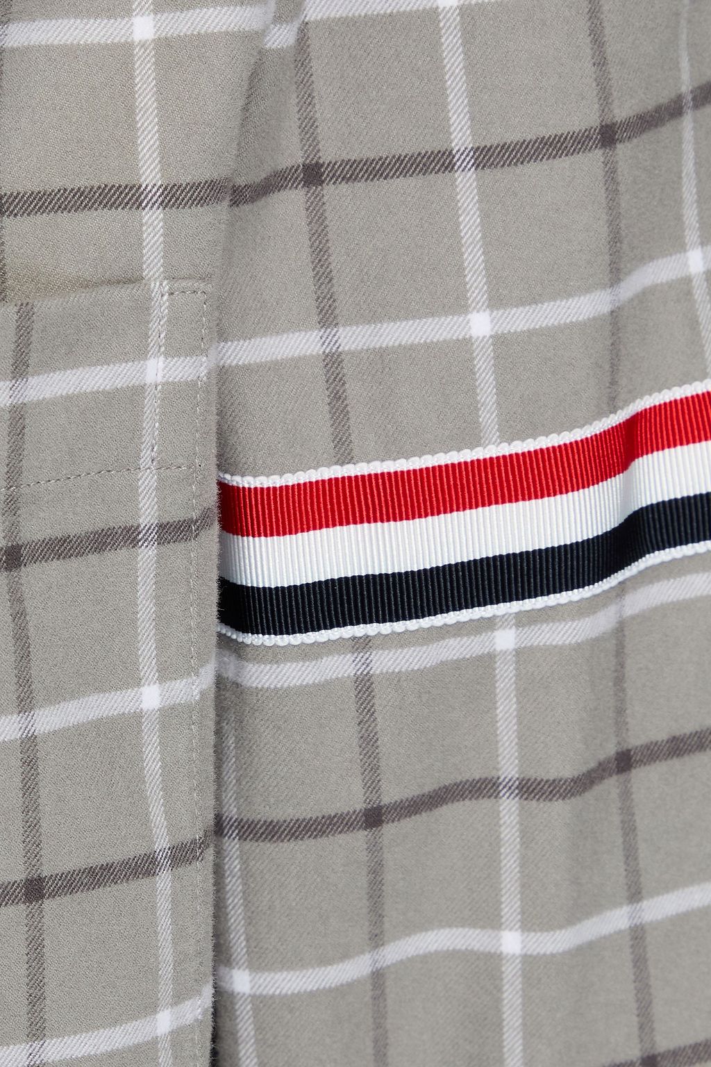 THOM BROWNE قميص من قطن الفلانيل بنقشة مربعات
