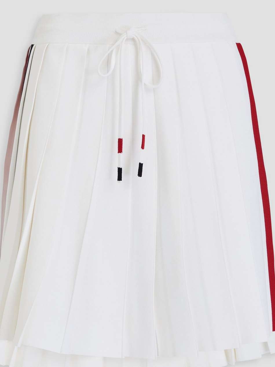 pleated knitted mini skirt