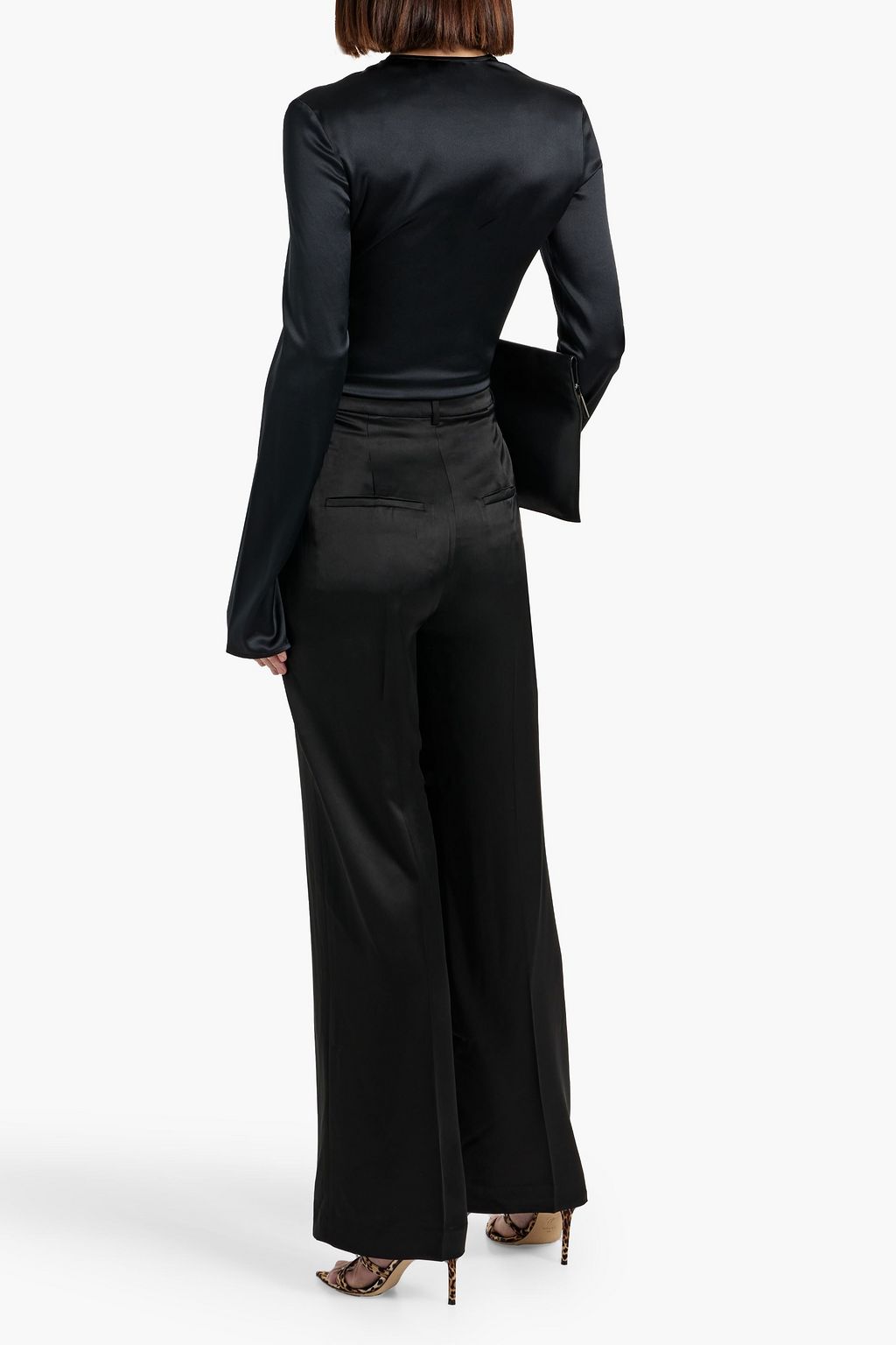 NANUSHKA Zoelle satin wide-leg pants