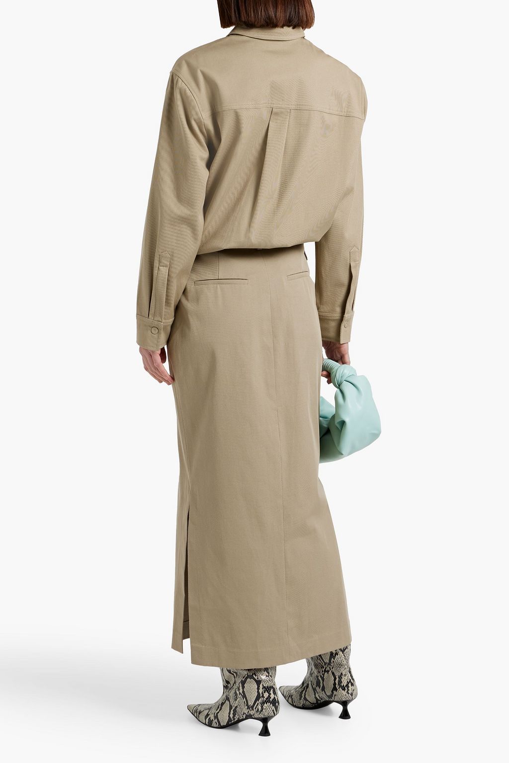 NANUSHKA Edena cotton-blend twill maxi skirt