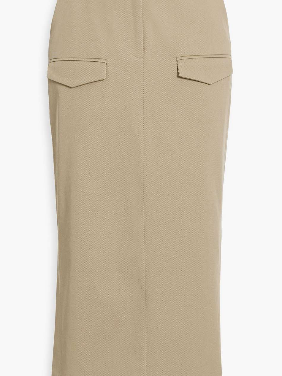 edena cotton-blend twill maxi skirt