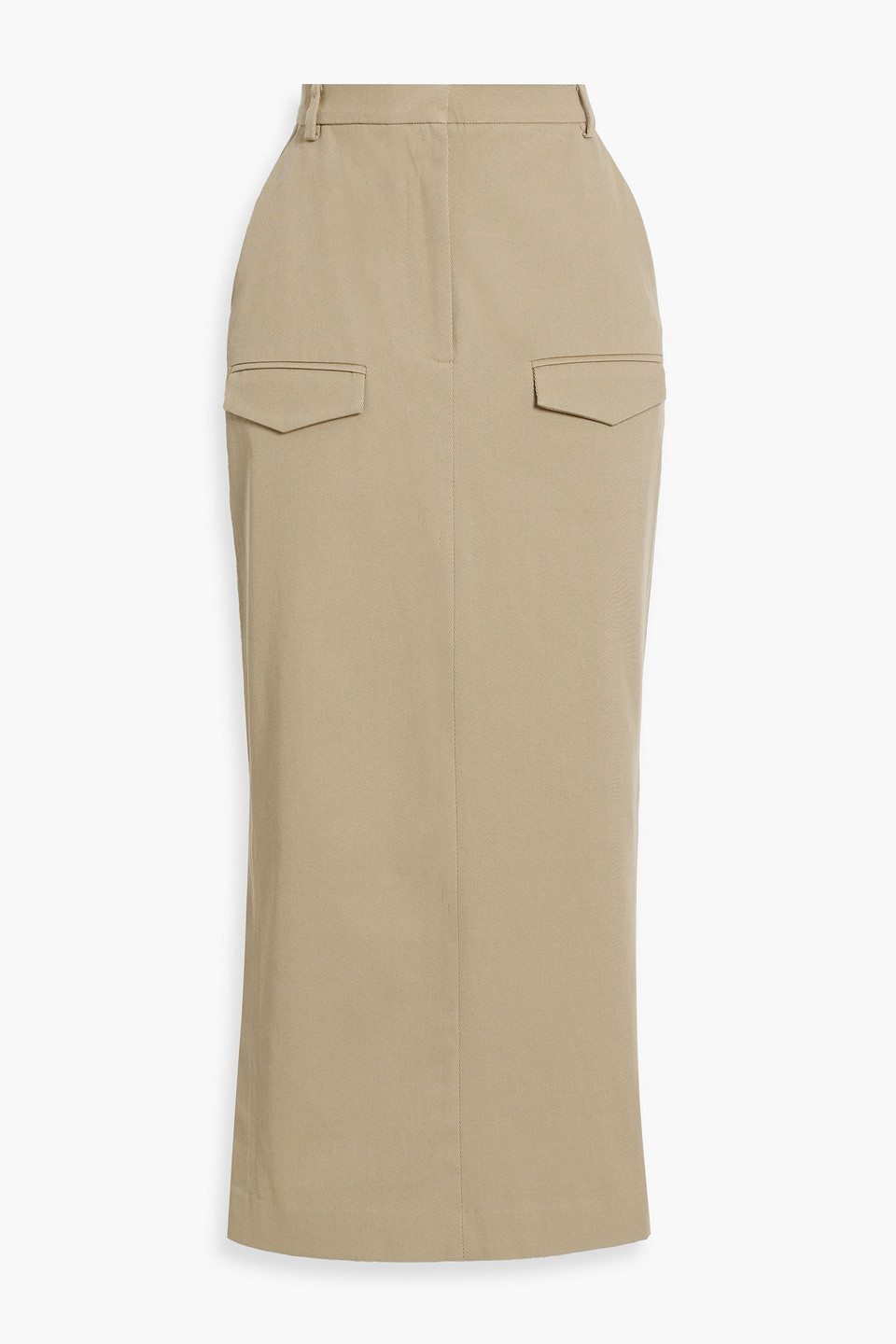 Edena cotton-blend twill maxi skirt