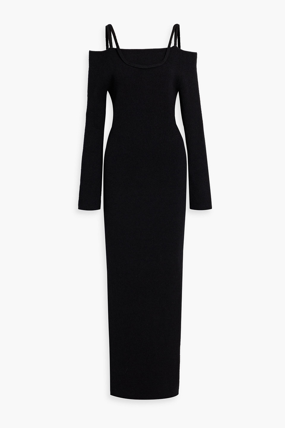 Bibian cold-shoulder bouclé-knit maxi dress