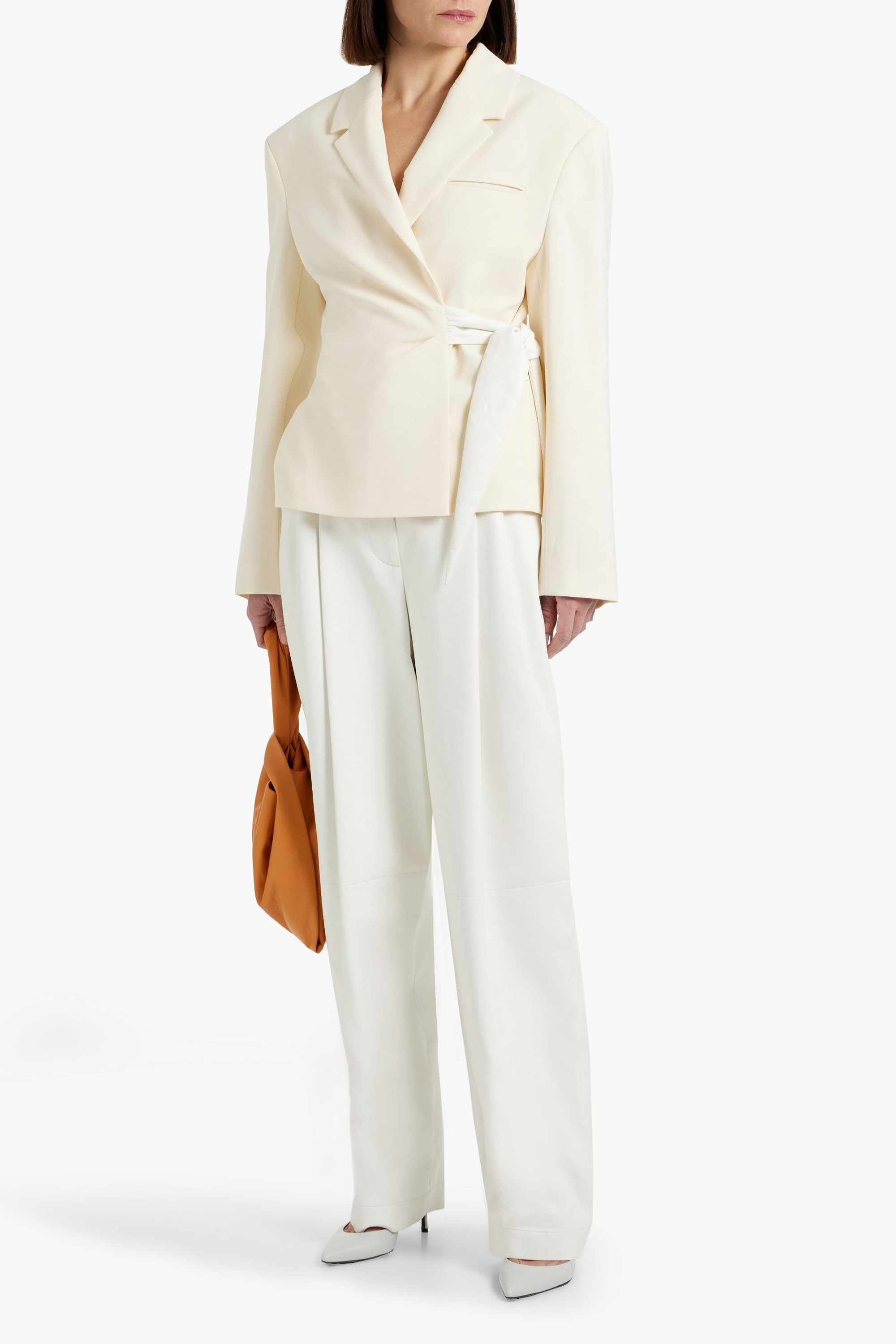 Nanushka Candace crepe wrap blazer