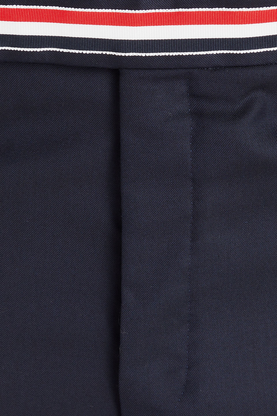 Thom Browne Rwb Blue Wool Pants In Midnight Blue