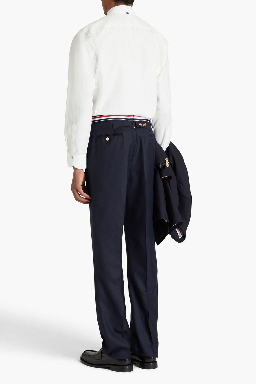 THOM BROWNE بنطال من التويل والصوف