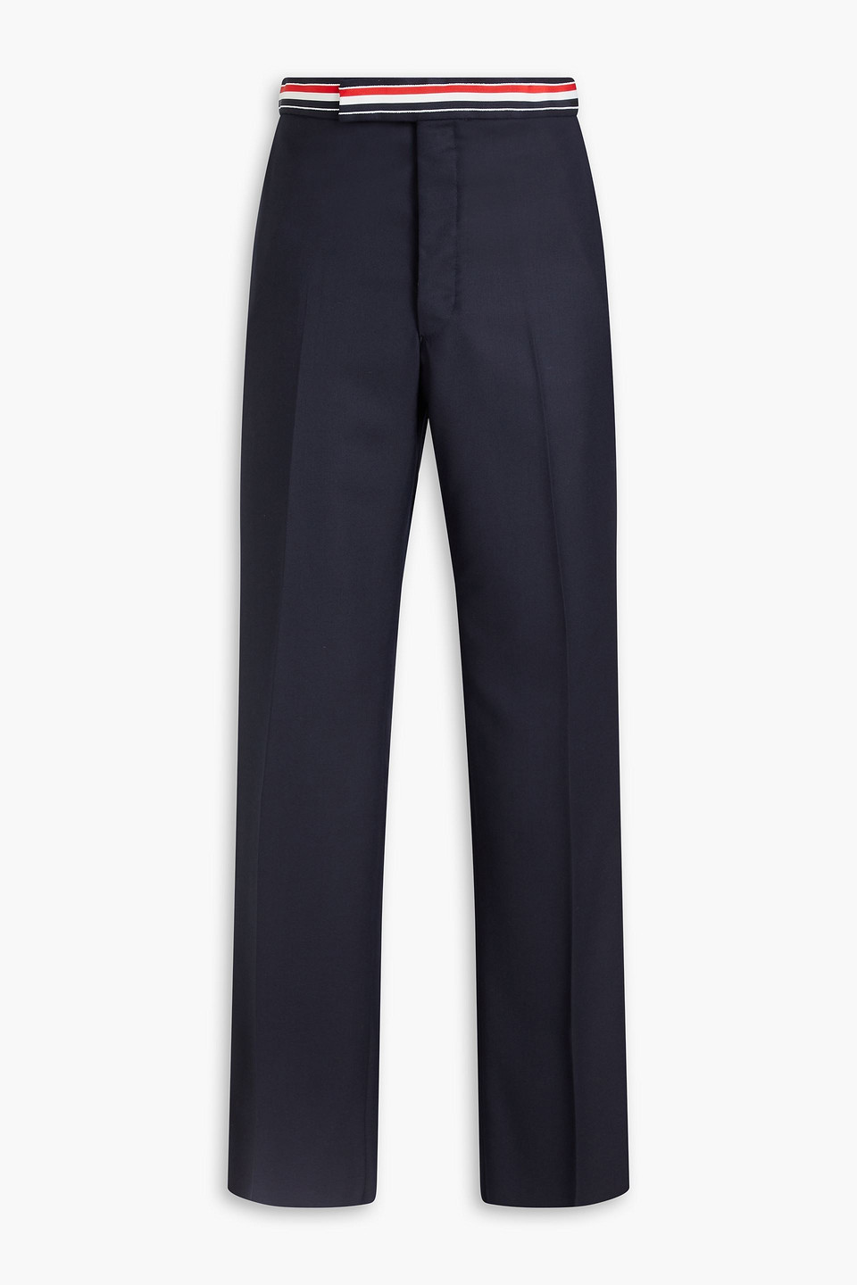 Thom Browne Rwb Blue Wool Pants In Midnight Blue