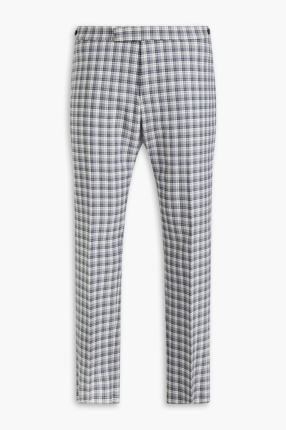 Thom Browne Checked Wool Pants In Gray