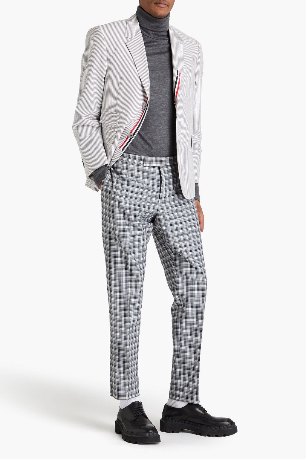 THOM BROWNE Checked wool pants