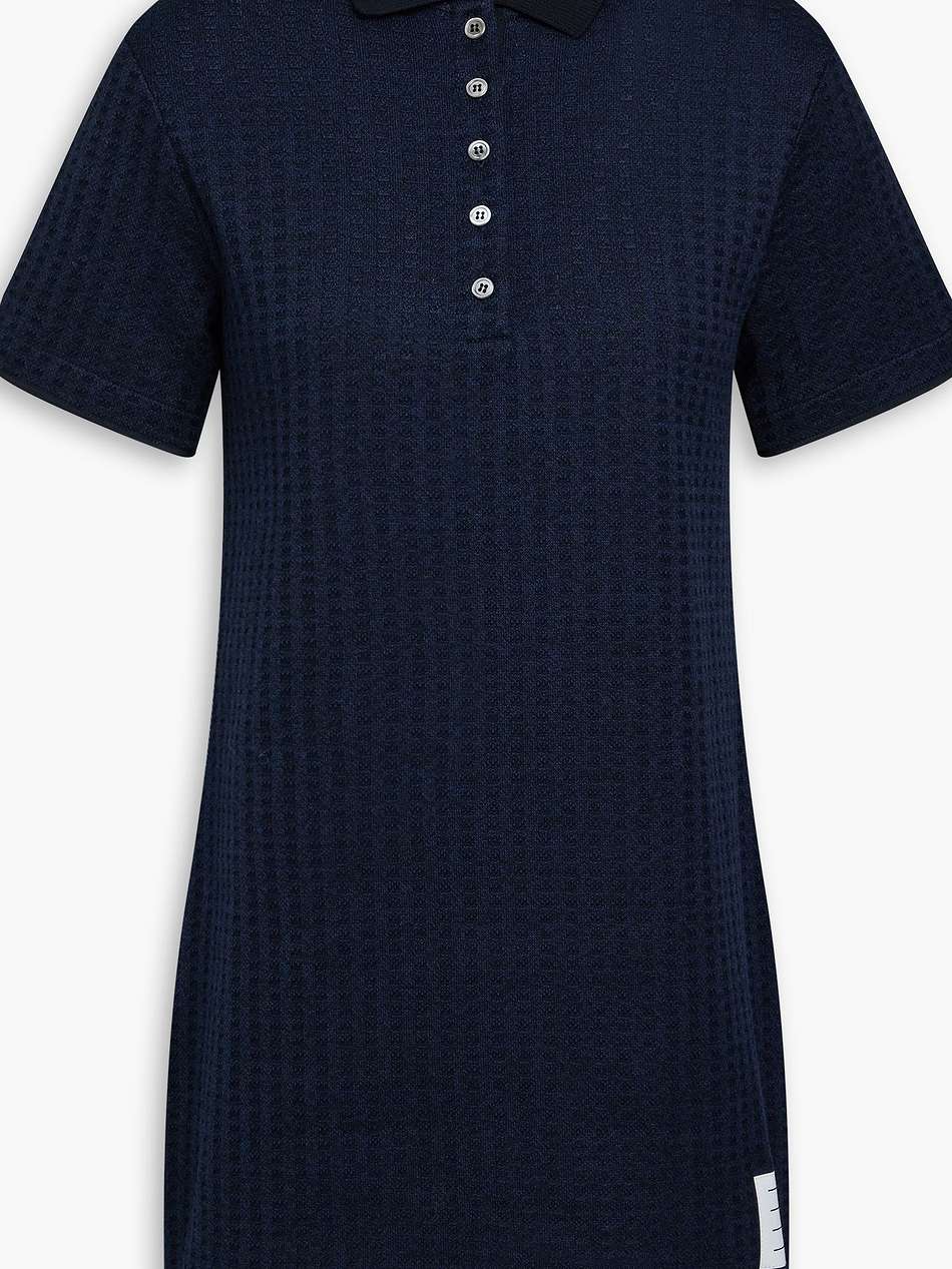 jacquard-knit cotton mini dress