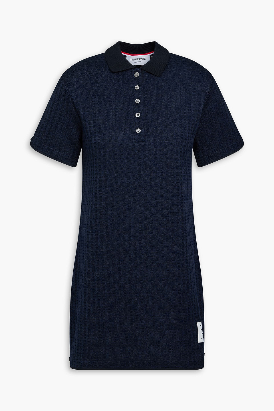 Jacquard-knit cotton mini dress