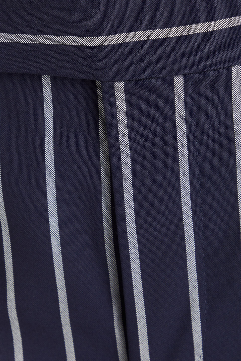 Thom Browne Striped Straight-leg Wool Trousers In Midnight Blue