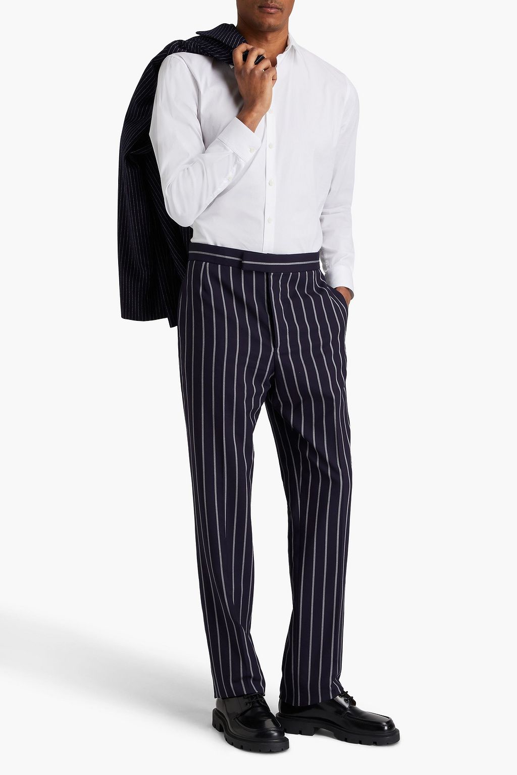 THOM BROWNE Fit 1 striped wool pants