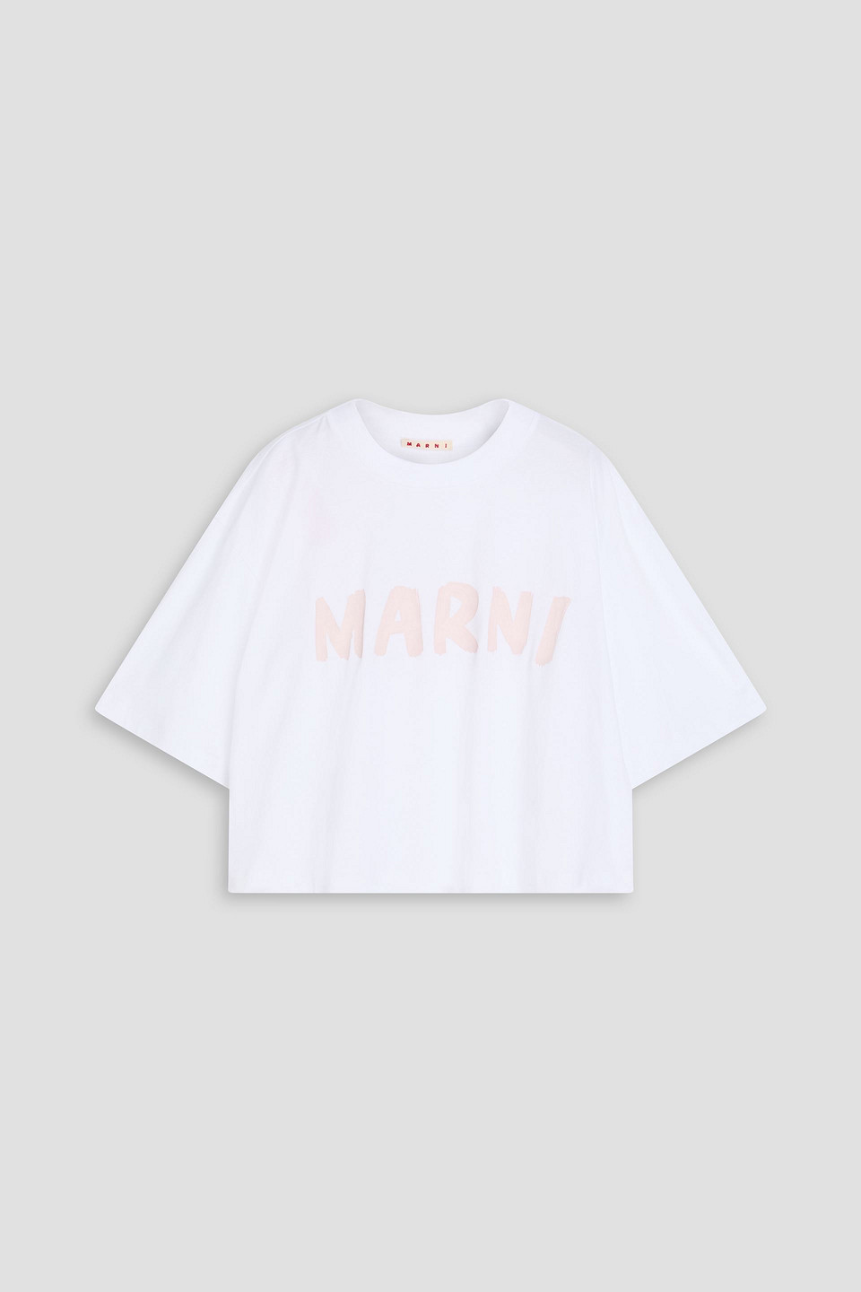 Marni T-shirt Aus Baumwoll-jersey Mit Print In Weiss