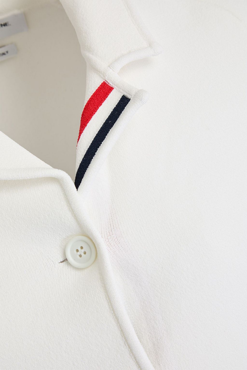 THOM BROWNE بليزر من نسيج محبوك وبتصميم مخطط
