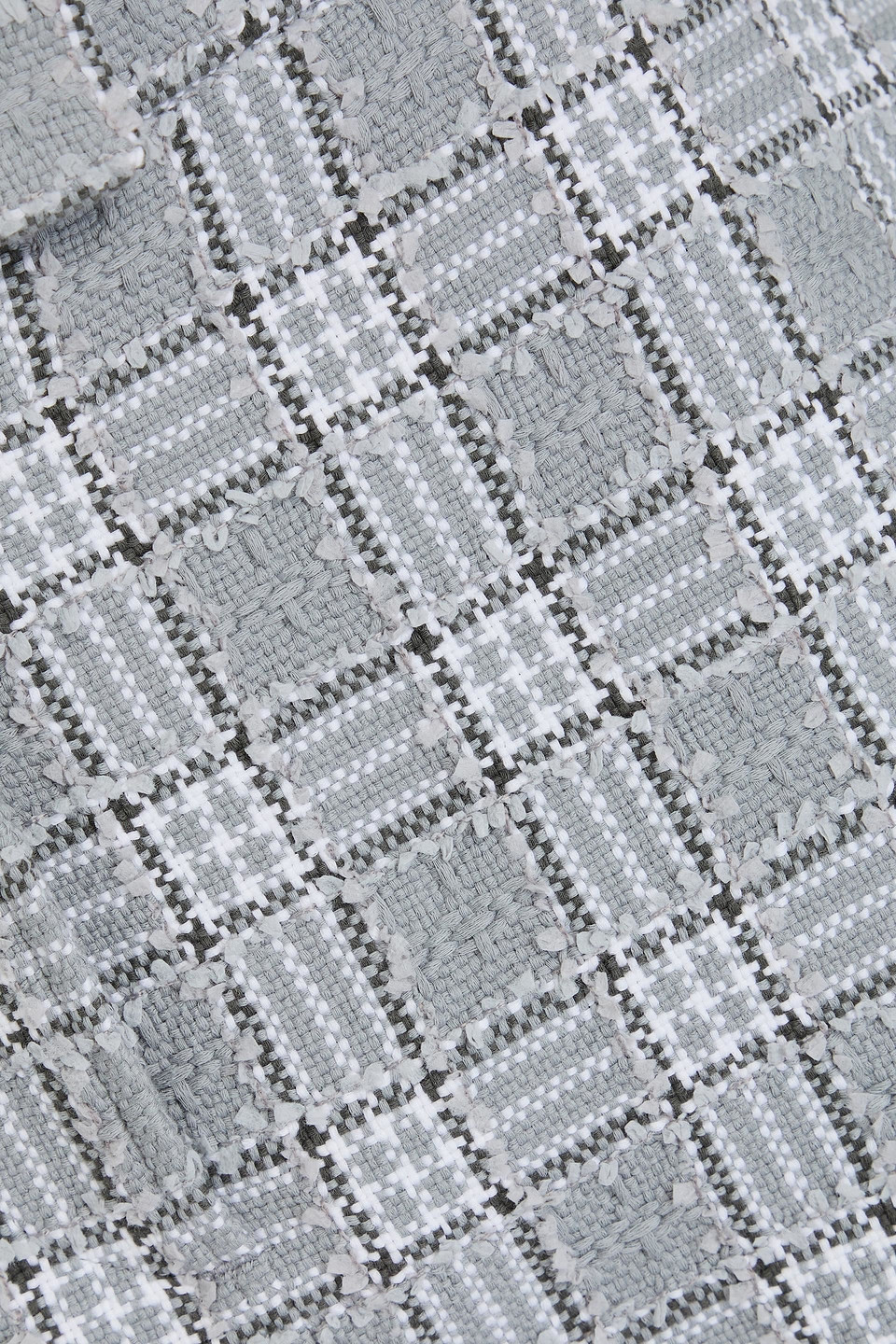Thom Browne Checked Cotton-blend Tweed Mini Skirt In Gray