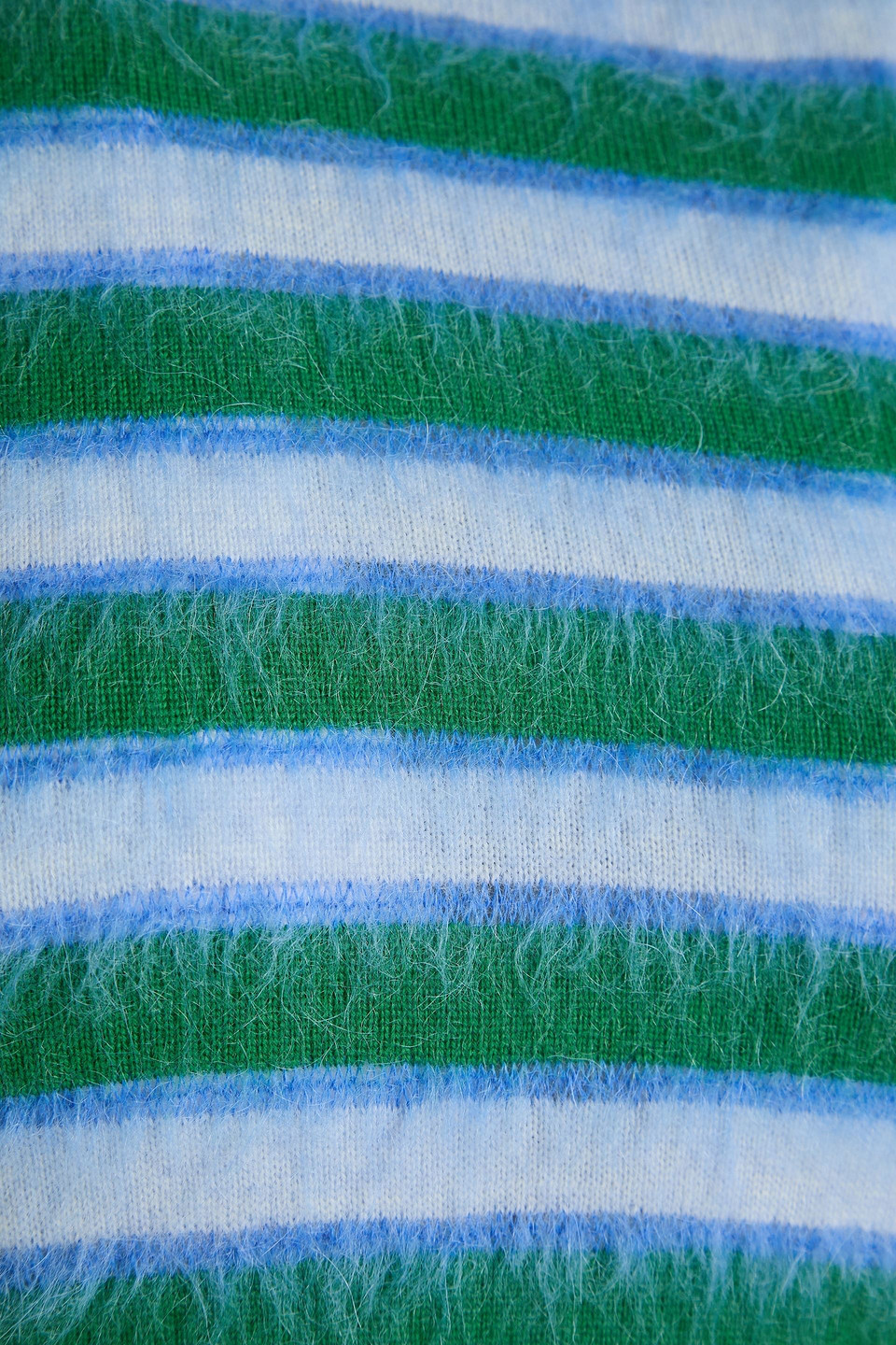 Marni Striped Crewneck Pullover In Bleu