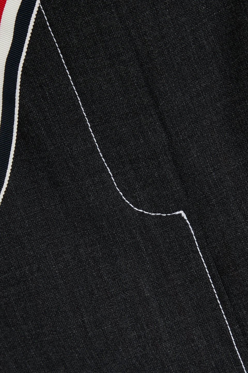 Thom Browne 2ply Fresco Tie Waist Mini Sack Skirt In Dark Gray