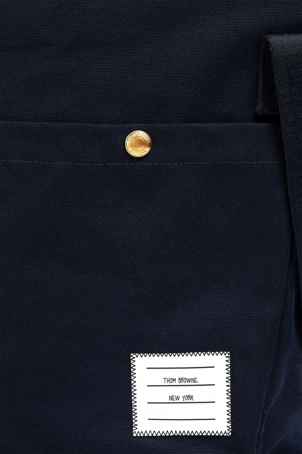 THOM BROWNE Cotton-canvas and leather tote