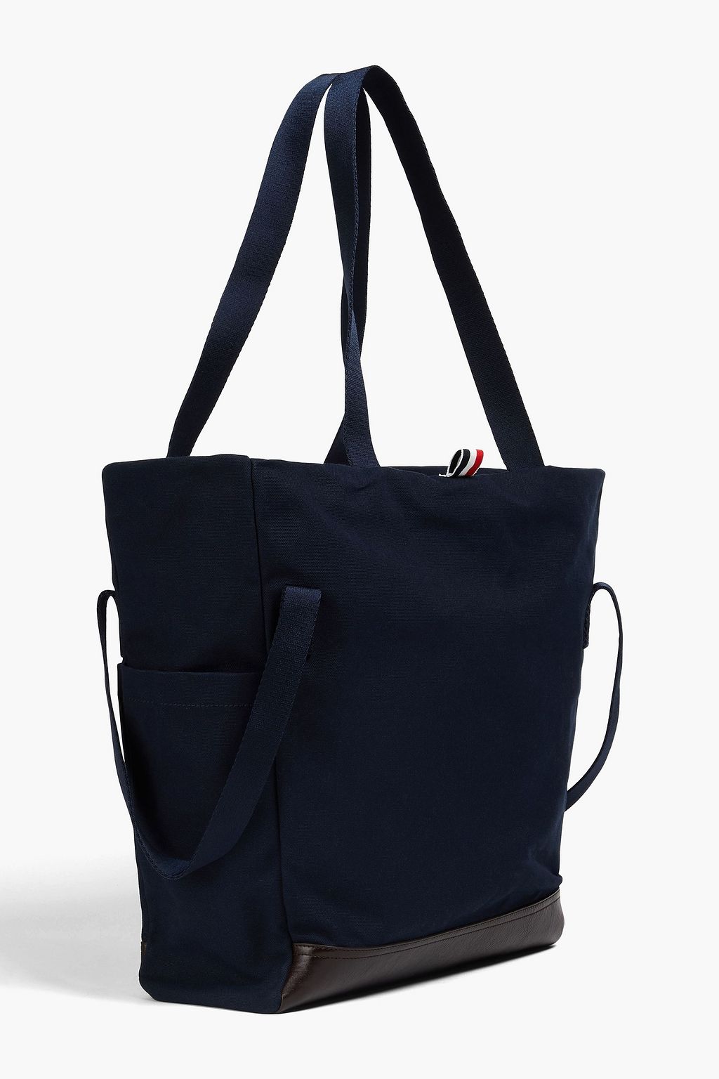 THOM BROWNE Cotton-canvas and leather tote