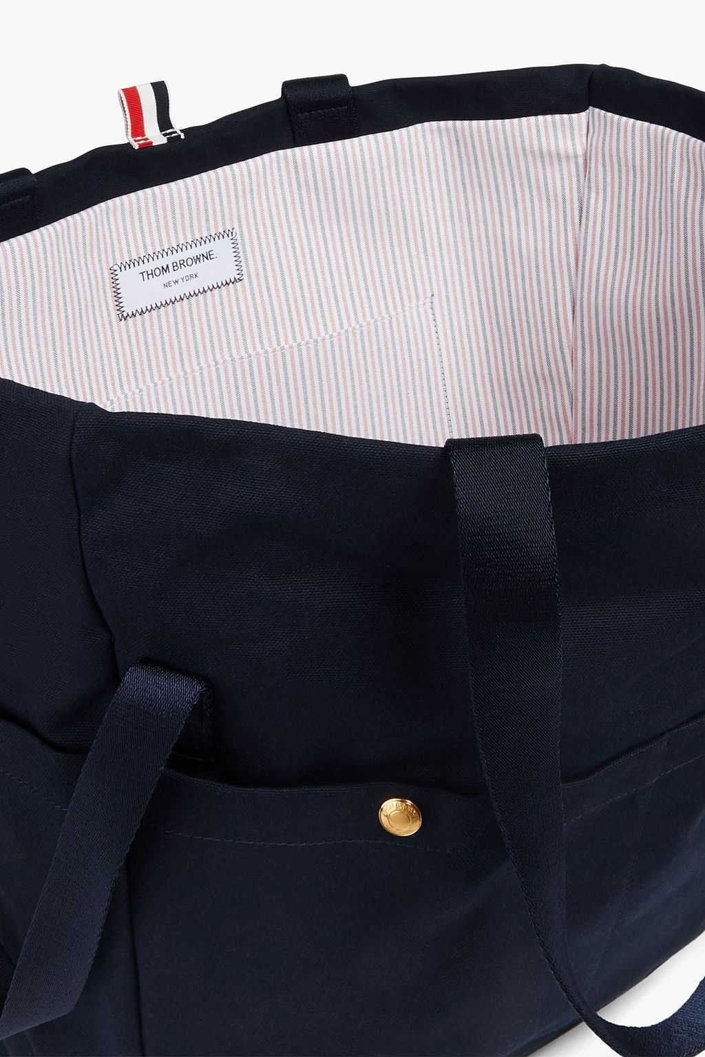 THOM BROWNE Cotton-canvas and leather tote