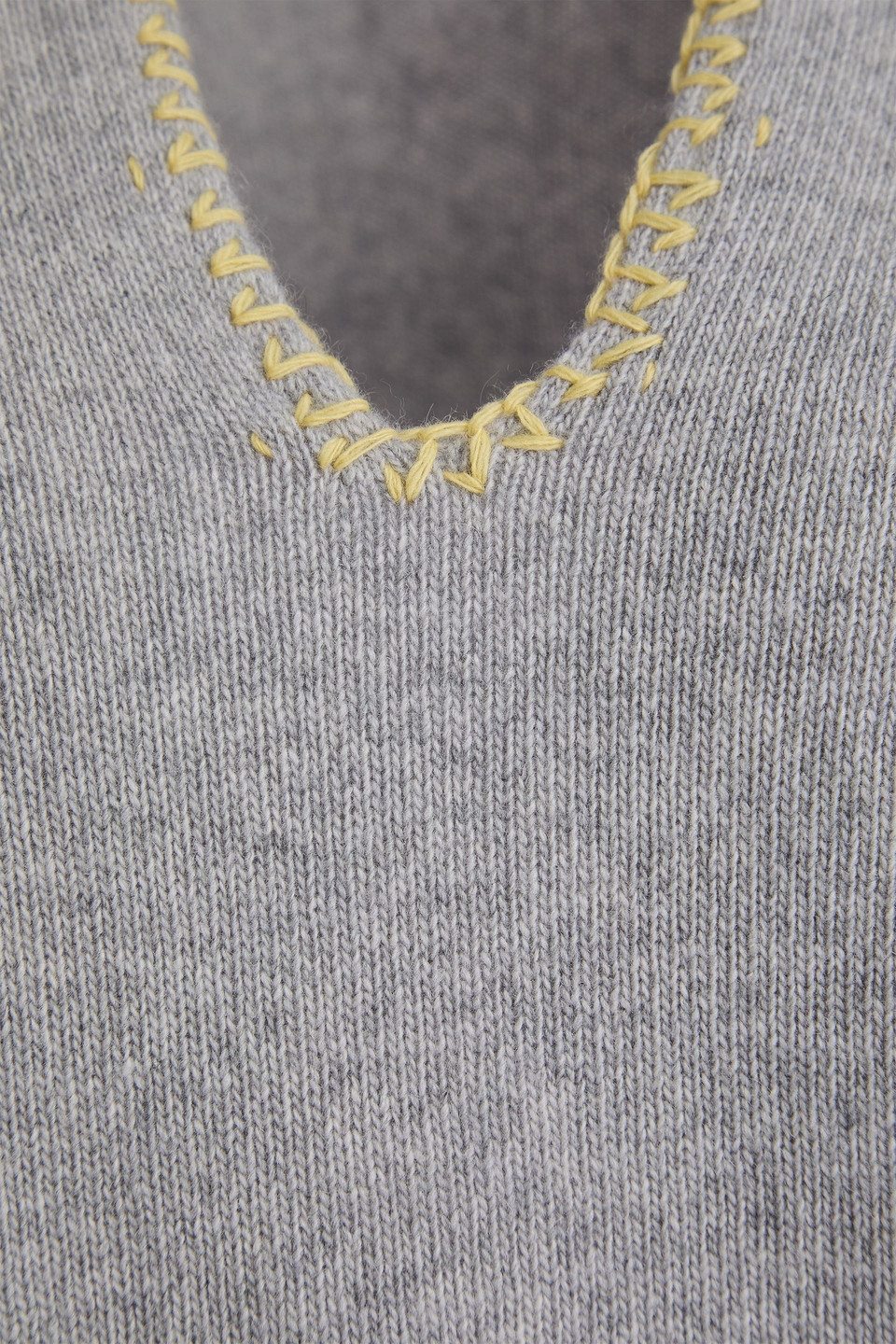 Marni Whipstitched Wool And Cashmere-blend Polo Sweater In Grau