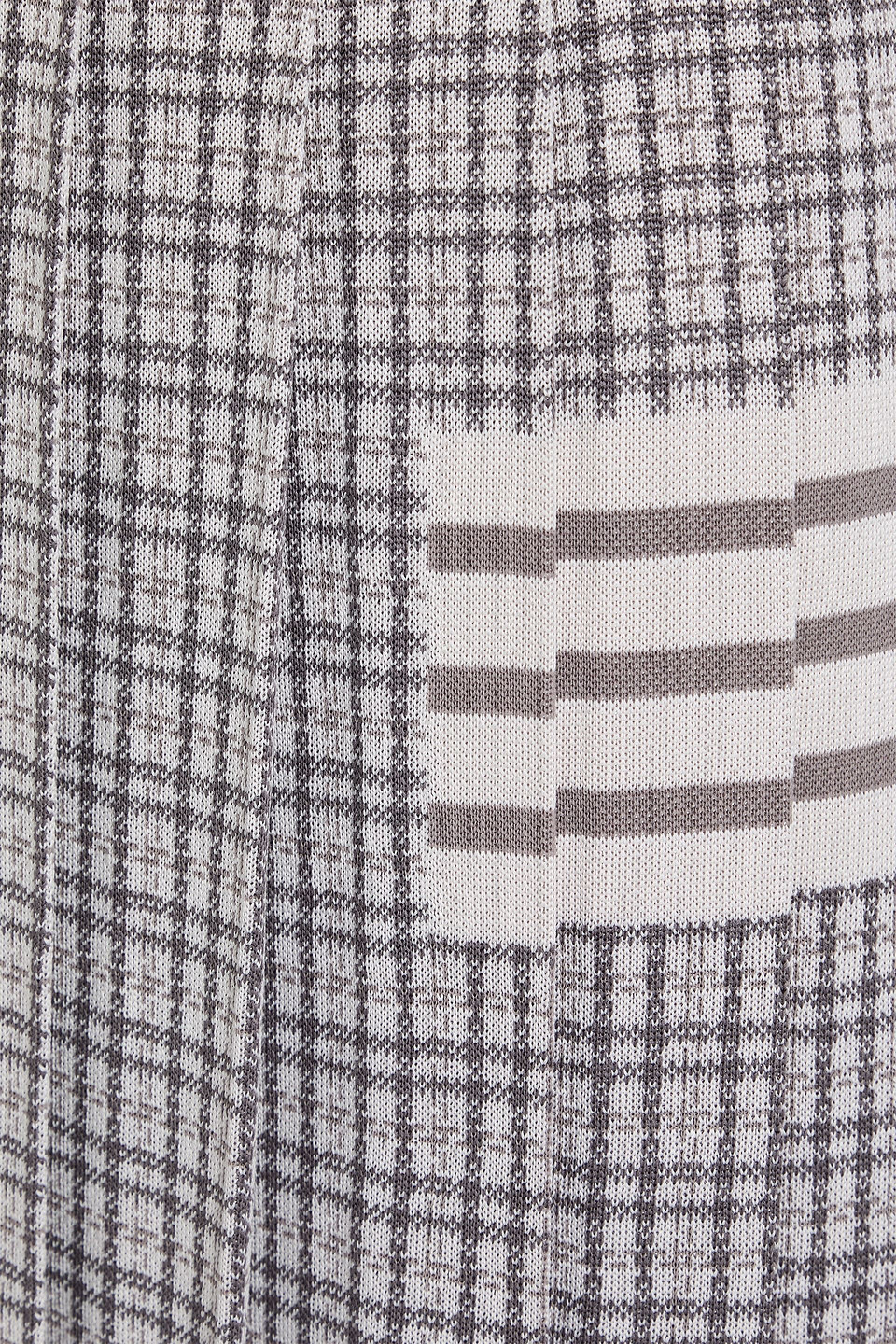 Thom Browne Pleated Jacquard-knit Silk And Cotton-blend Midi Skirt In Gray