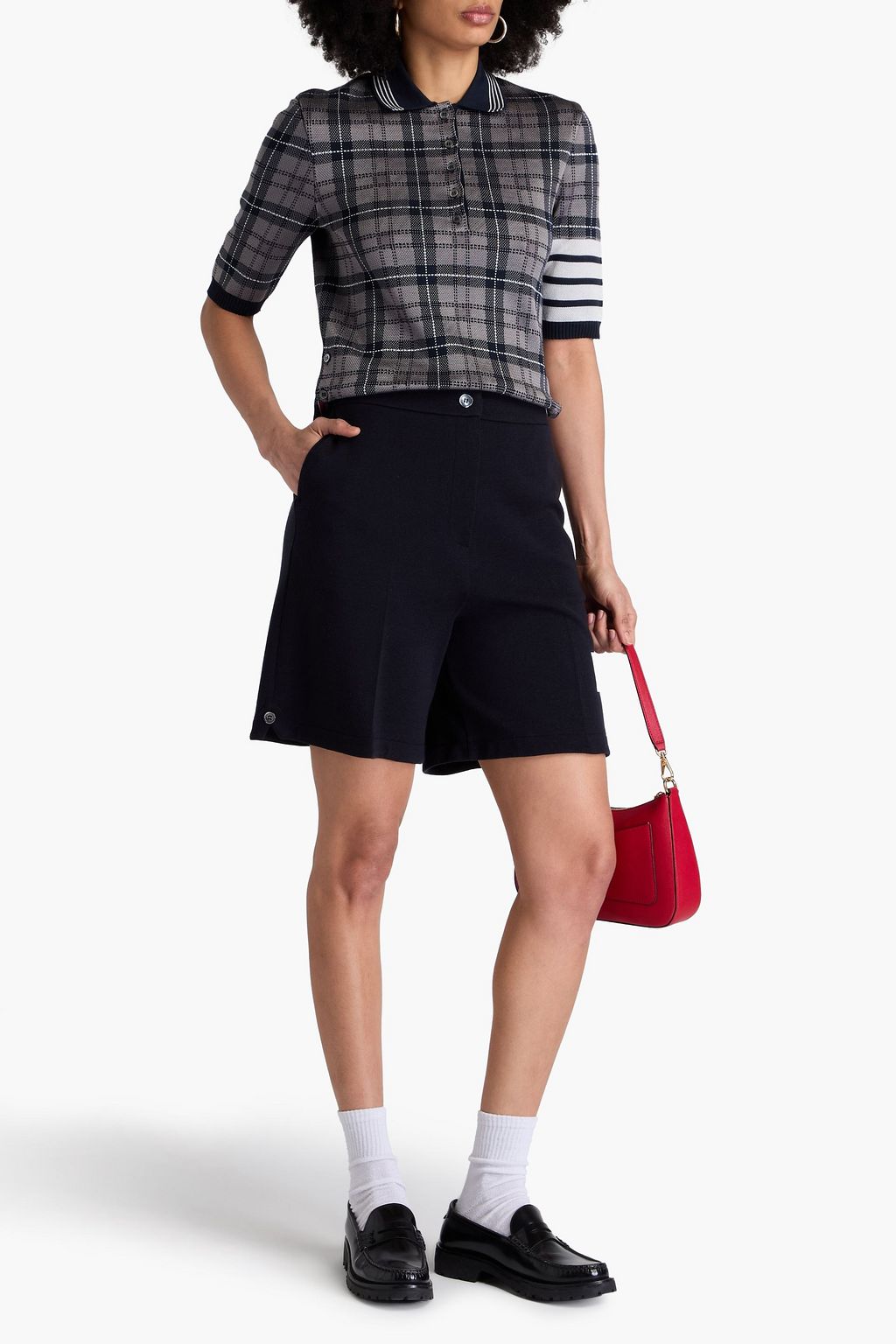 THOM BROWNE شورت مصنوع من الصوف