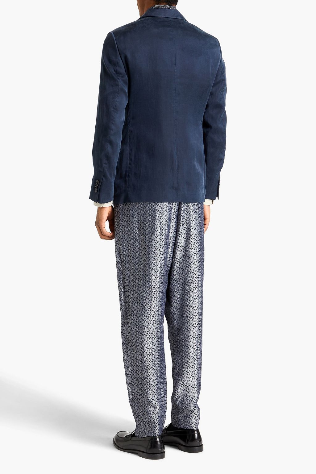 GIORGIO ARMANI Metallic-trimmed Lyocell suit