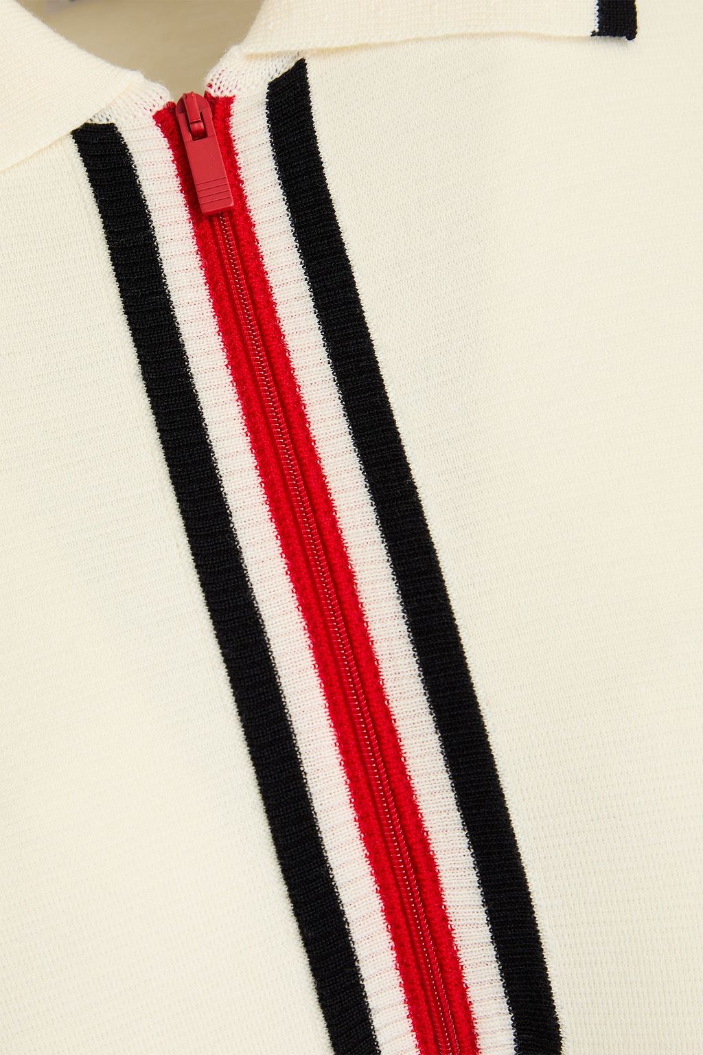 THOM BROWNE فستان قصير من الصوف المخطط