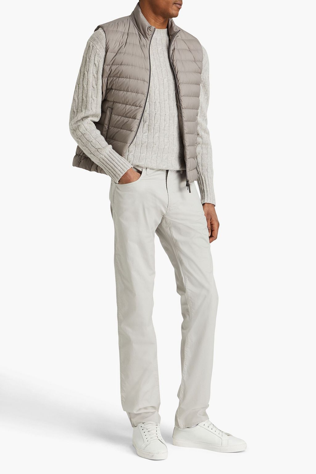GIORGIO ARMANI Stretch-cotton twill pants