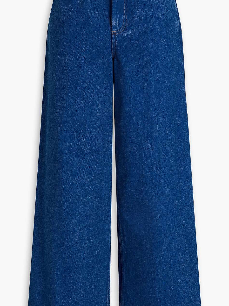 high-rise wide-leg jeans