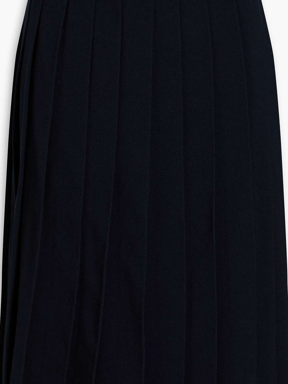 pleated wool-blend skirt