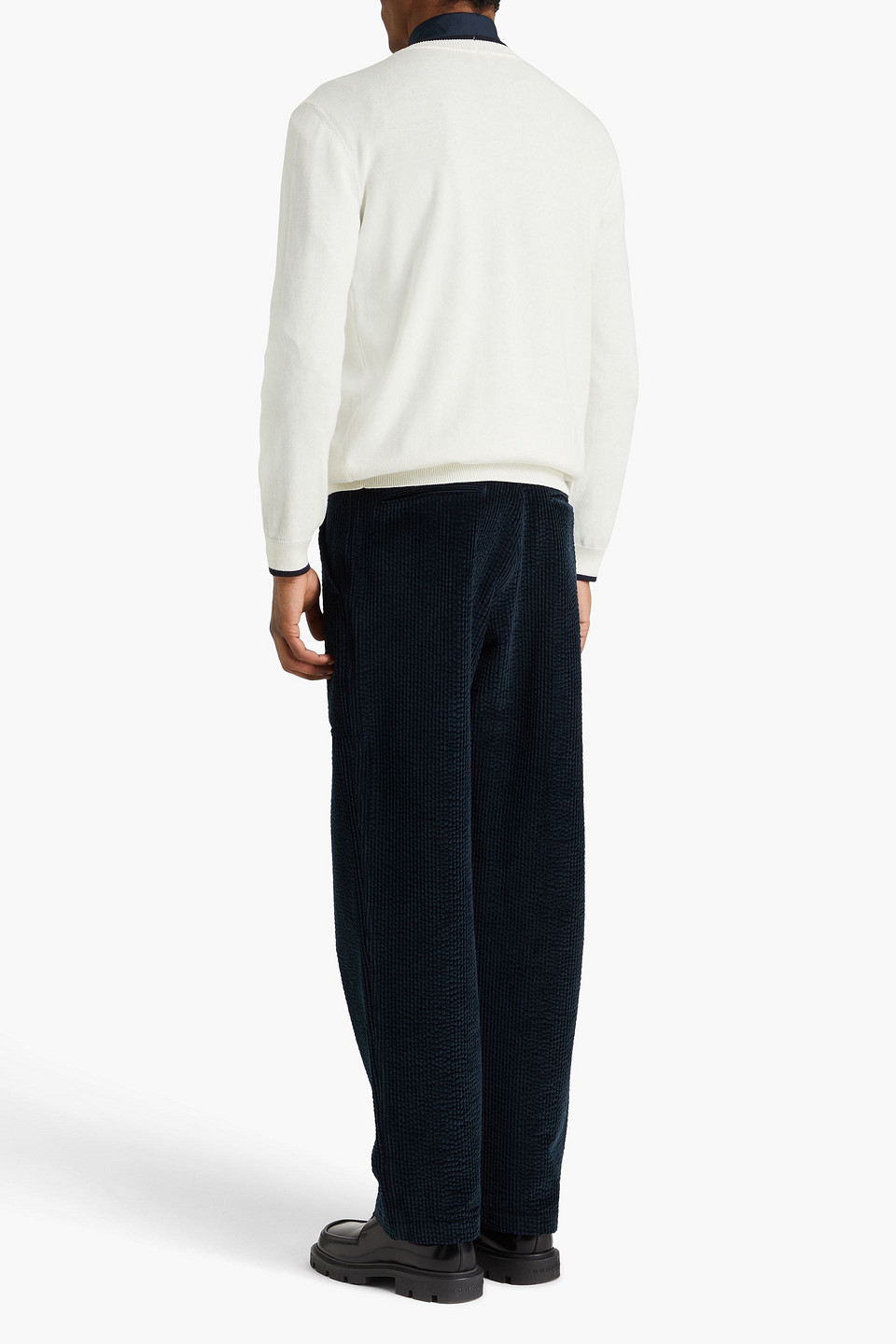 GIORGIO ARMANI COTTON-BLEND CORDUROY PANTS