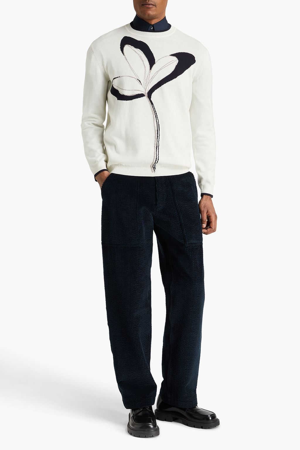 GIORGIO ARMANI コットン混コーデュロイ パンツ