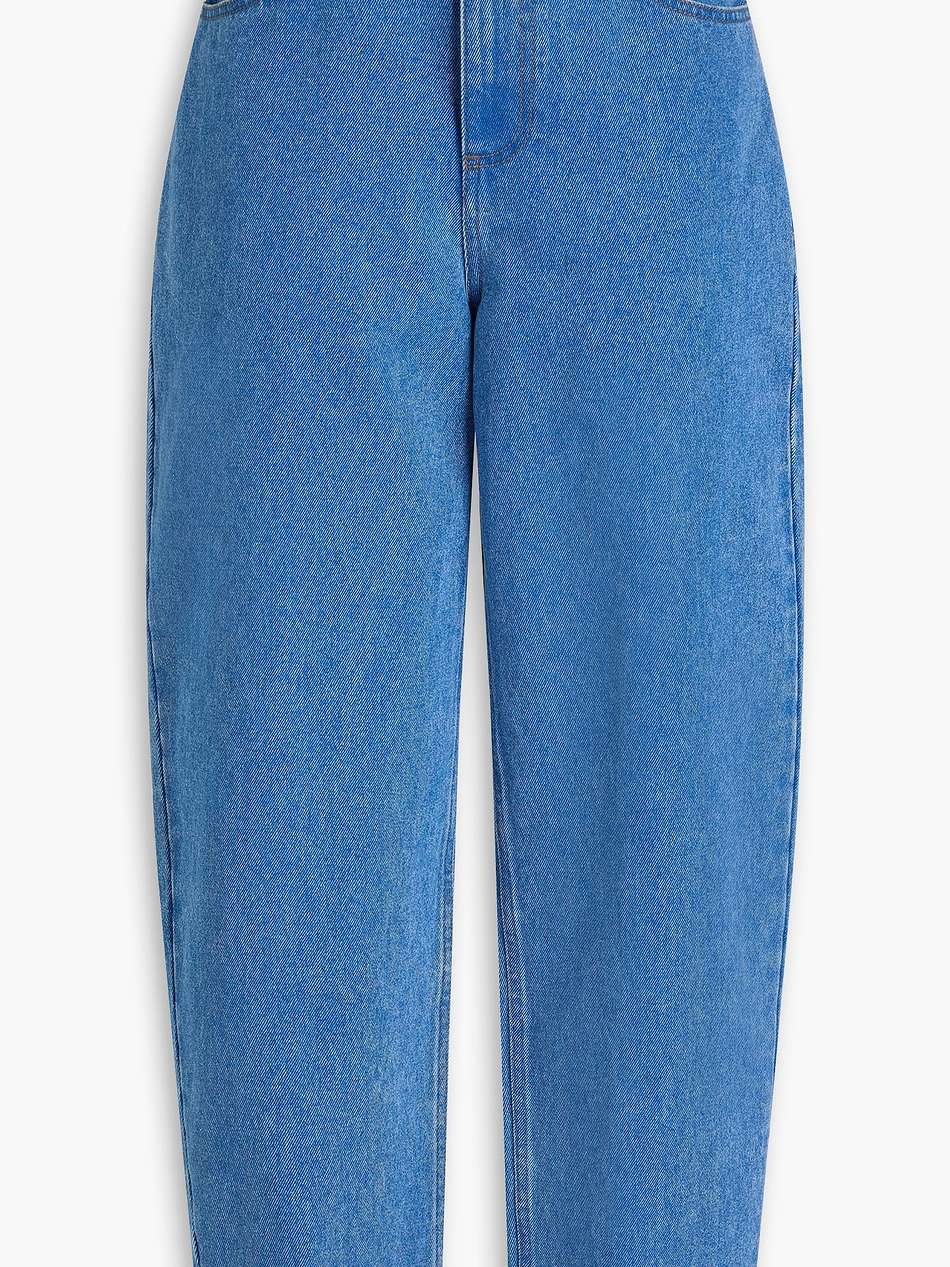 high-rise tapered jeans