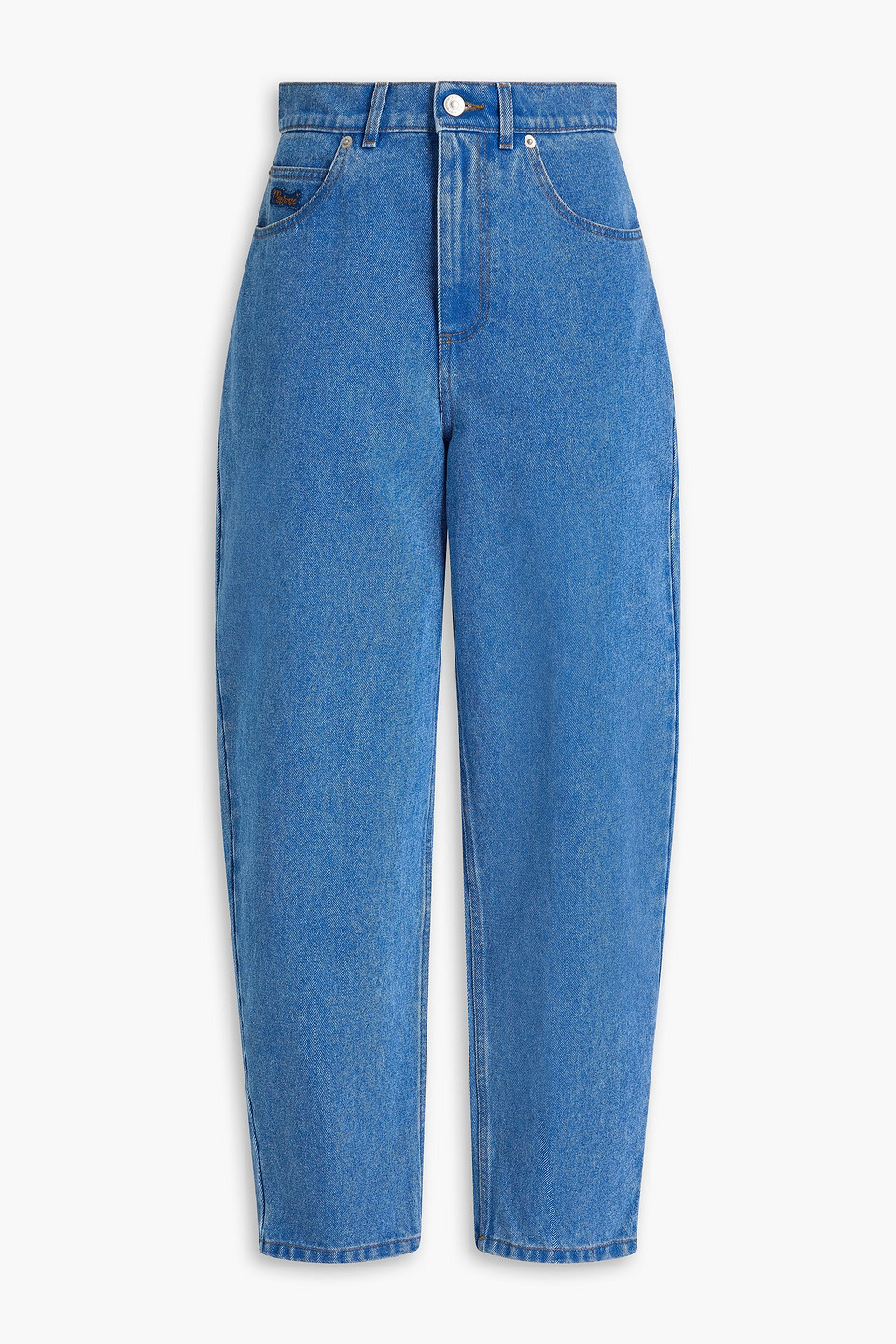 Marni Hoch Sitzende Karottenjeans In Mittelblauer Denim