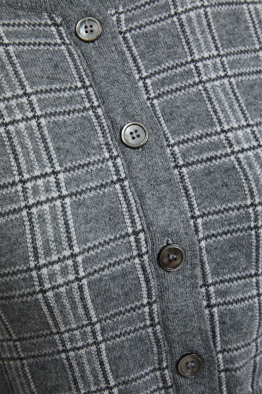 THOM BROWNE カシミヤ クロップドカーディガン チェック