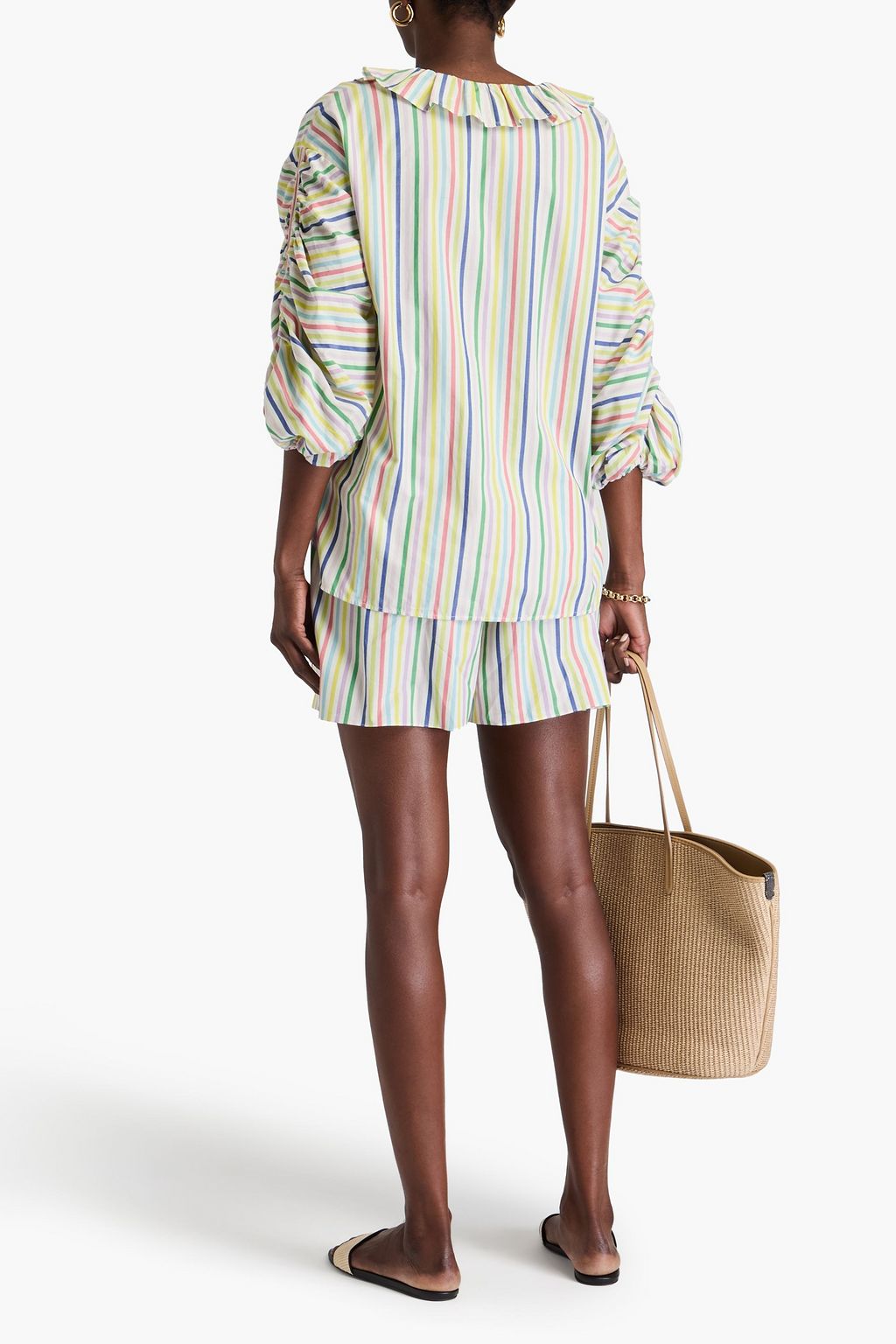 CAROLINA HERRERA Striped cotton top