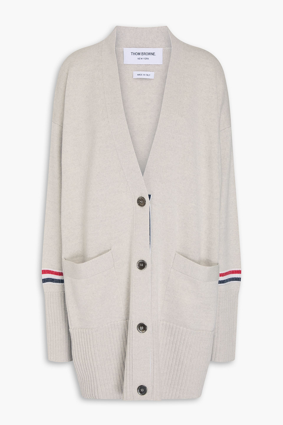 Thom Browne - Oversized wool cardigan - Neutral - IT 40