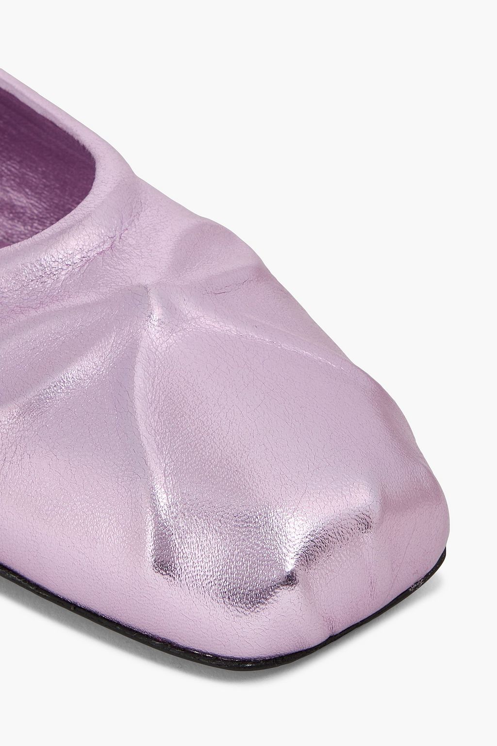 MARNI Metallic leather ballet flats