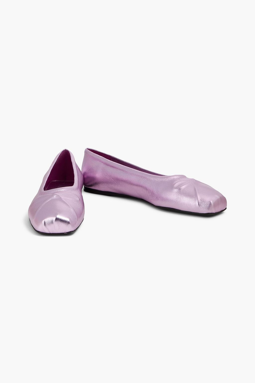MARNI Metallic leather ballet flats
