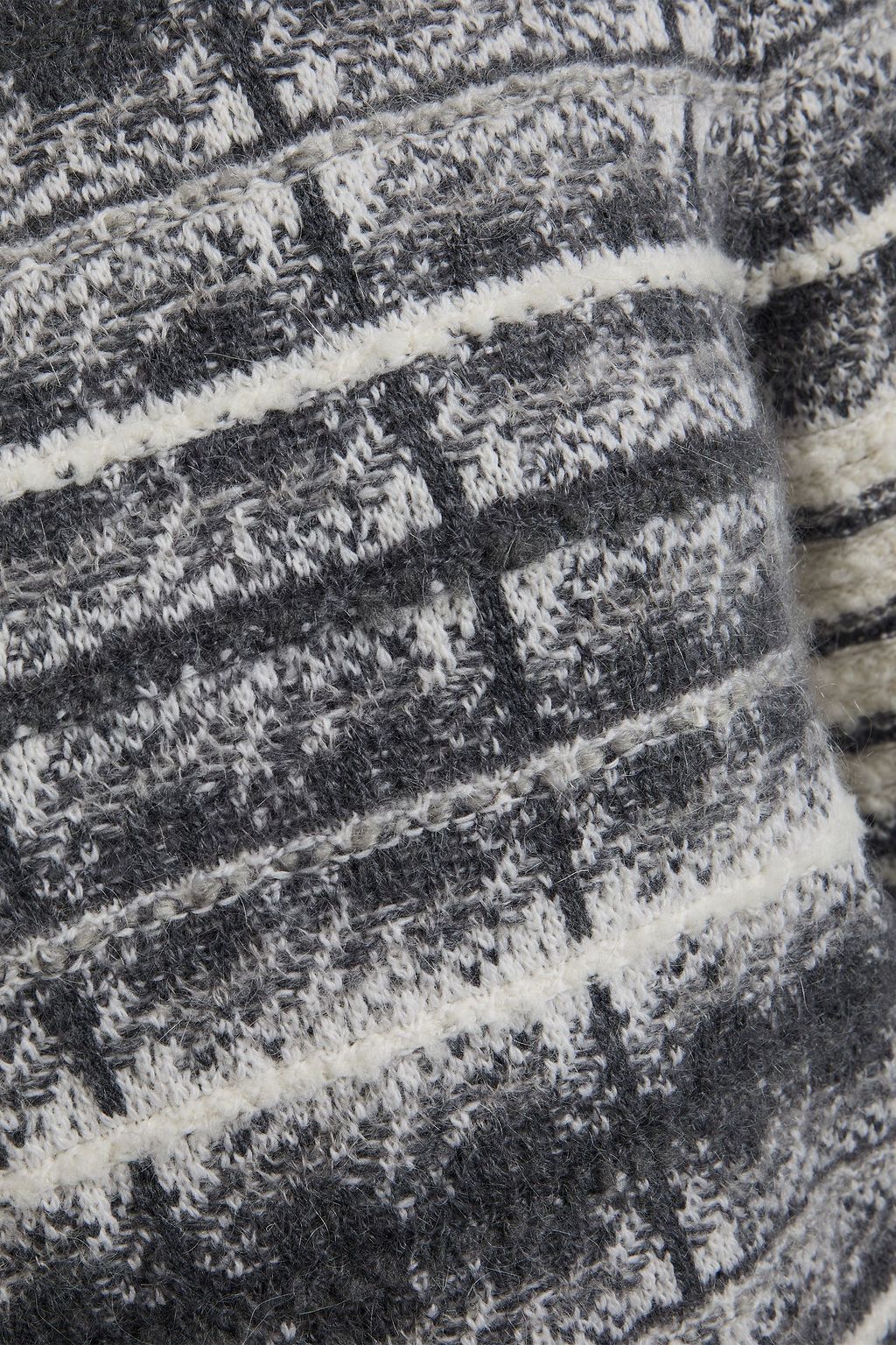 THOM BROWNE كنزة رياضية من مزيج الصوف بحبكة الجاكار